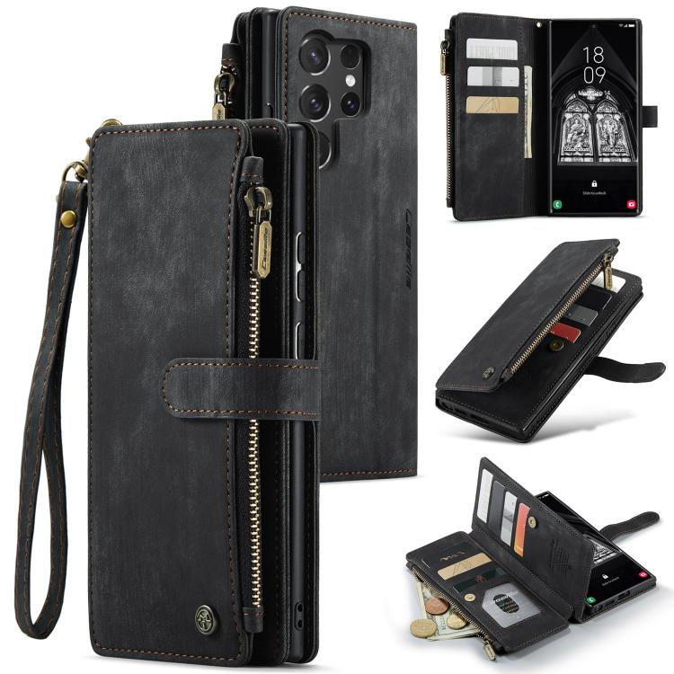 CaseMe C30 Card Slots Zipper Wallet Leather Phone Case, For Galaxy A56, For Galaxy A36, For Galaxy S25 5G, For Galaxy S25+ 5G, For Galaxy S25 Ultra 5G, For Galaxy A16 5G