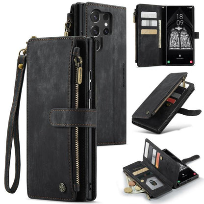 CaseMe C30 Card Slots Zipper Wallet Leather Phone Case, For Galaxy A56, For Galaxy A36, For Galaxy S25 5G, For Galaxy S25+ 5G, For Galaxy S25 Ultra 5G, For Galaxy A16 5G