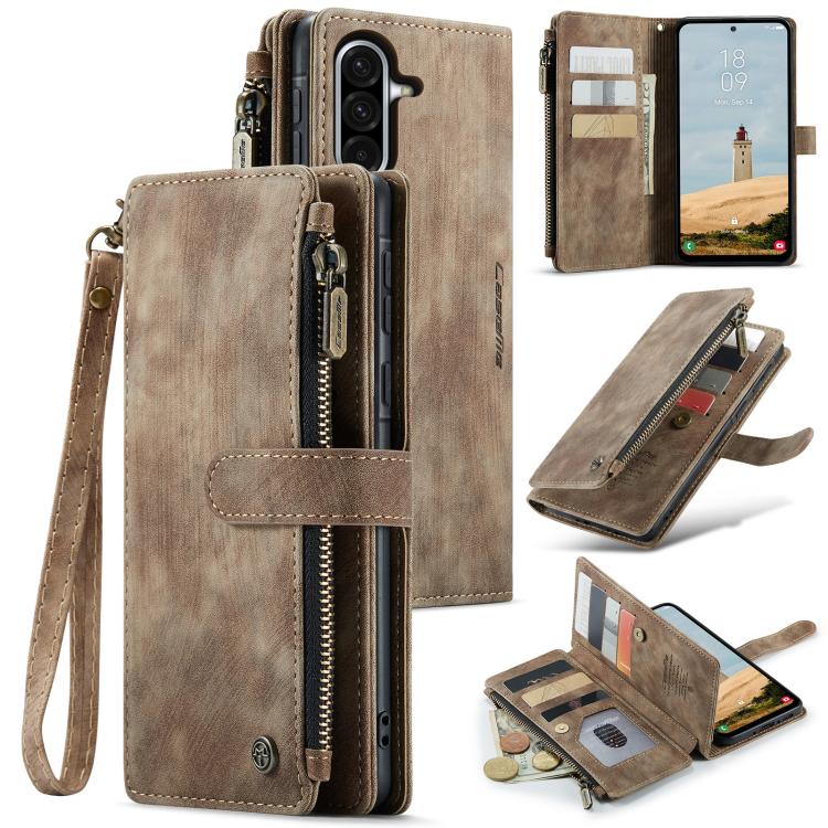 CaseMe C30 Card Slots Zipper Wallet Leather Phone Case, For Galaxy A56, For Galaxy A36, For Galaxy S25 5G, For Galaxy S25+ 5G, For Galaxy S25 Ultra 5G, For Galaxy A16 5G