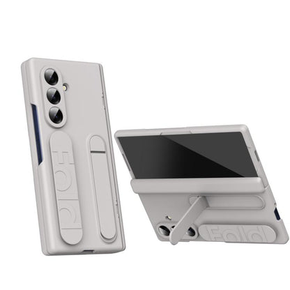 Bazher Shell Film Integrated Holder Shockproof Phone Case, For Galaxy Z Fold8 5G, For Galaxy Z Fold8 Ultra 5G, For Galaxy Z TriFold, For Galaxy Z Fold7 5G, For Galaxy Z Fold6 5G, For Galaxy Z Fold5 5G, For Galaxy Z Fold4, For Galaxy Z Fold3 5G