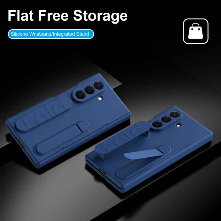 Bazher Shell Film Integrated Holder Shockproof Phone Case, For Samsung Galaxy Z TriFold, For Samsung Galaxy Z Fold7 5G, For Samsung Galaxy Z Fold6 5G, For Samsung Galaxy Z Fold5 5G, For Samsung Galaxy Z Fold4, For Samsung Galaxy Z Fold3 5G