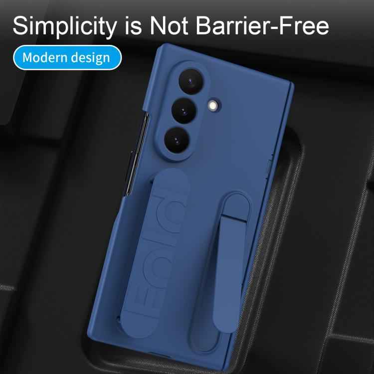 Bazher Shell Film Integrated Holder Shockproof Phone Case, For Samsung Galaxy Z TriFold, For Samsung Galaxy Z Fold7 5G, For Samsung Galaxy Z Fold6 5G, For Samsung Galaxy Z Fold5 5G, For Samsung Galaxy Z Fold4, For Samsung Galaxy Z Fold3 5G