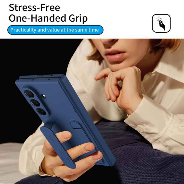 Bazher Shell Film Integrated Holder Shockproof Phone Case, For Samsung Galaxy Z TriFold, For Samsung Galaxy Z Fold7 5G, For Samsung Galaxy Z Fold6 5G, For Samsung Galaxy Z Fold5 5G, For Samsung Galaxy Z Fold4, For Samsung Galaxy Z Fold3 5G