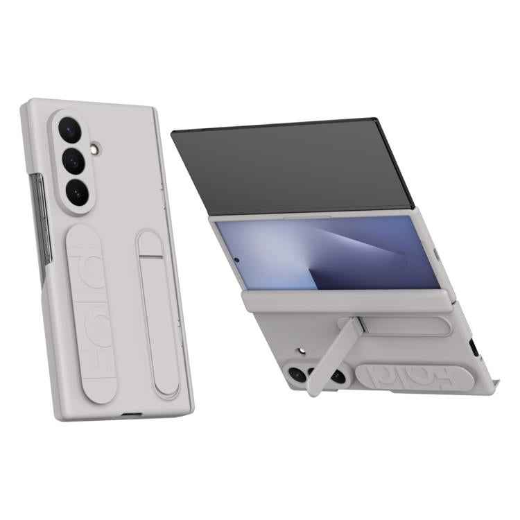 Bazher Shell Film Integrated Holder Shockproof Phone Case, For Samsung Galaxy Z TriFold, For Samsung Galaxy Z Fold7 5G, For Samsung Galaxy Z Fold6 5G, For Samsung Galaxy Z Fold5 5G, For Samsung Galaxy Z Fold4, For Samsung Galaxy Z Fold3 5G