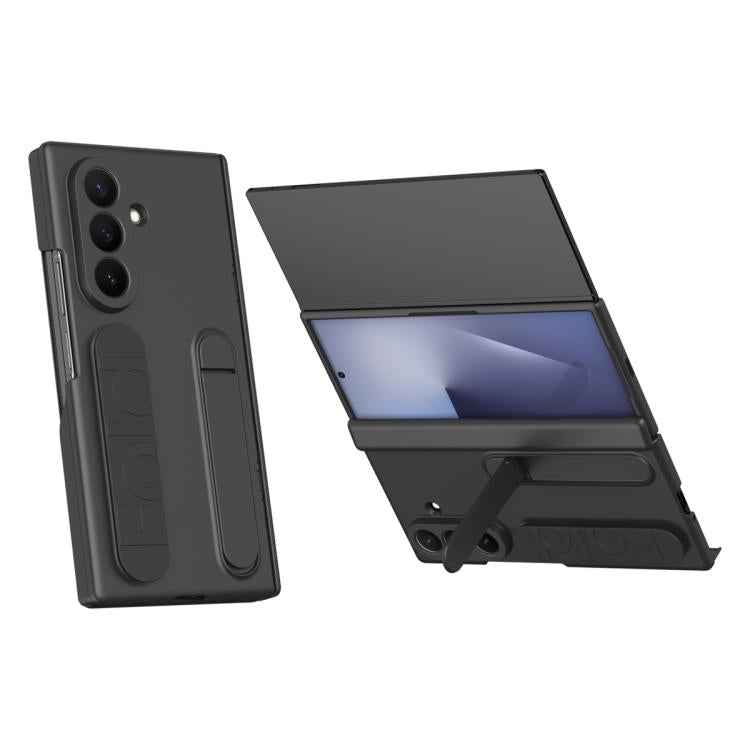 Bazher Shell Film Integrated Holder Shockproof Phone Case, For Samsung Galaxy Z TriFold, For Samsung Galaxy Z Fold7 5G, For Samsung Galaxy Z Fold6 5G, For Samsung Galaxy Z Fold5 5G, For Samsung Galaxy Z Fold4, For Samsung Galaxy Z Fold3 5G