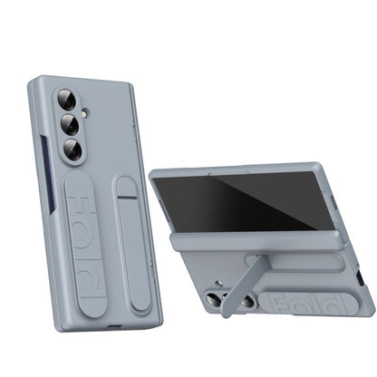 Bazher Shell Film Integrated Holder Shockproof Phone Case, For Galaxy Z Fold8 5G, For Galaxy Z Fold8 Ultra 5G, For Galaxy Z TriFold, For Galaxy Z Fold7 5G, For Galaxy Z Fold6 5G, For Galaxy Z Fold5 5G, For Galaxy Z Fold4, For Galaxy Z Fold3 5G