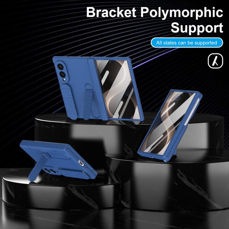 Bazher Shell Film Integrated Holder Shockproof Phone Case, For Galaxy Z Fold8 5G, For Galaxy Z Fold8 Ultra 5G, For Galaxy Z TriFold, For Galaxy Z Fold7 5G, For Galaxy Z Fold6 5G, For Galaxy Z Fold5 5G, For Galaxy Z Fold4, For Galaxy Z Fold3 5G