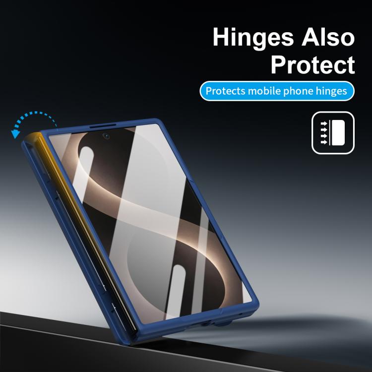 Bazher Shell Film Integrated Holder Shockproof Phone Case, For Galaxy Z Fold8 5G, For Galaxy Z Fold8 Ultra 5G, For Galaxy Z TriFold, For Galaxy Z Fold7 5G, For Galaxy Z Fold6 5G, For Galaxy Z Fold5 5G, For Galaxy Z Fold4, For Galaxy Z Fold3 5G