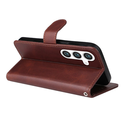 ENKAY Card Wallet Calf Texture Leather Phone Case with Screen Film, For Galaxy A36 5G, For Galaxy S25 5G, For Galaxy S25+ 5G, For Galaxy S25 Ultra 5G, For Galaxy S24 Ultra 5G, For Galaxy S24+ 5G, For Galaxy S24 5G, For Galaxy F16 / M16