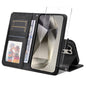 ENKAY Card Wallet Calf Texture Leather Phone Case with Screen Film, For Galaxy A36 5G, For Galaxy S25 5G, For Galaxy S25+ 5G, For Galaxy S25 Ultra 5G, For Galaxy S24 Ultra 5G, For Galaxy S24+ 5G, For Galaxy S24 5G, For Galaxy F16 / M16