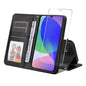 ENKAY Card Wallet Calf Texture Leather Phone Case with Screen Film, For Galaxy A36 5G, For Galaxy S25 5G, For Galaxy S25+ 5G, For Galaxy S25 Ultra 5G, For Galaxy S24 Ultra 5G, For Galaxy S24+ 5G, For Galaxy S24 5G, For Galaxy F16 / M16