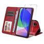 ENKAY Card Wallet Calf Texture Leather Phone Case with Screen Film, For Galaxy A36 5G, For Galaxy S25 5G, For Galaxy S25+ 5G, For Galaxy S25 Ultra 5G, For Galaxy S24 Ultra 5G, For Galaxy S24+ 5G, For Galaxy S24 5G, For Galaxy F16 / M16