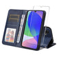 ENKAY Card Wallet Calf Texture Leather Phone Case with Screen Film, For Galaxy A36 5G, For Galaxy S25 5G, For Galaxy S25+ 5G, For Galaxy S25 Ultra 5G, For Galaxy S24 Ultra 5G, For Galaxy S24+ 5G, For Galaxy S24 5G, For Galaxy F16 / M16