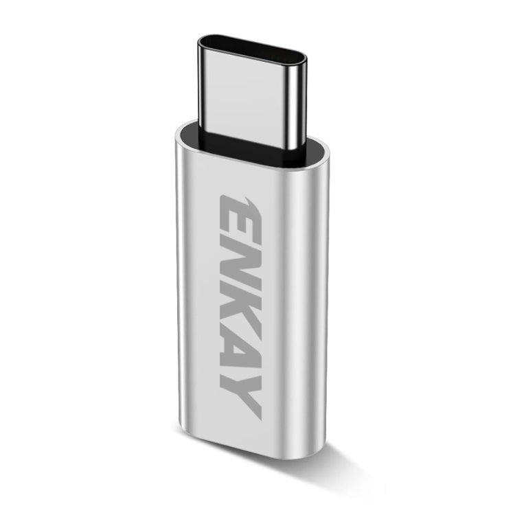 ENKAY ENK-AT120 Aluminium Alloy 8 Pin to Type-C Data Transfer & Charging Adapter