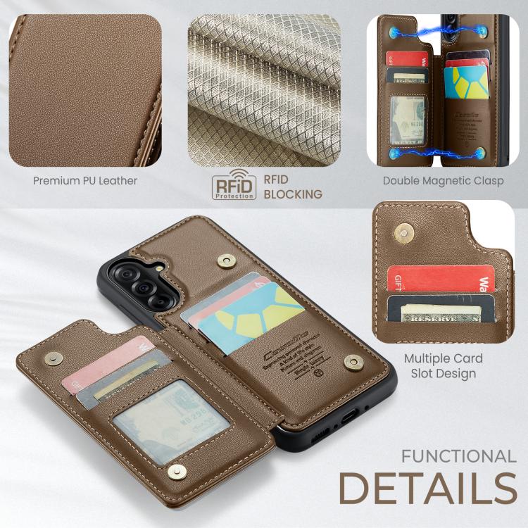 CaseMe C22 Card Slots Holder RFID Anti-theft Phone Case, For Samsung Galaxy A36 5G, For Samsung Galaxy S25 5G, For Samsung Galaxy S25+ 5G, For Samsung Galaxy S25 Ultra 5G, For Galaxy S25 FE / S26 FE 5G, For Samsung Galaxy A17