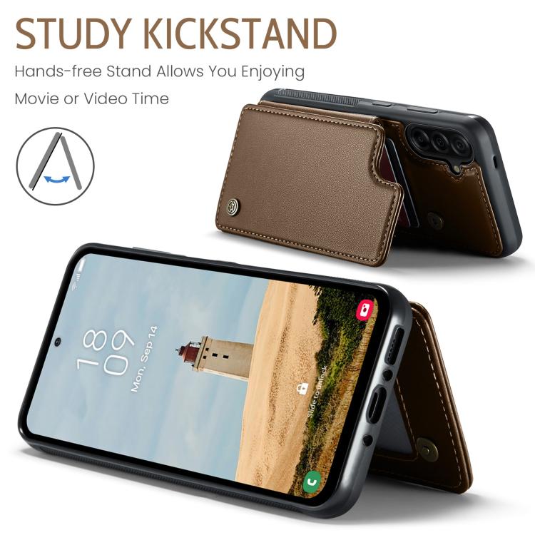 CaseMe C22 Card Slots Holder RFID Anti-theft Phone Case, For Samsung Galaxy A36 5G, For Samsung Galaxy S25 5G, For Samsung Galaxy S25+ 5G, For Samsung Galaxy S25 Ultra 5G, For Galaxy S25 FE / S26 FE 5G, For Samsung Galaxy A17