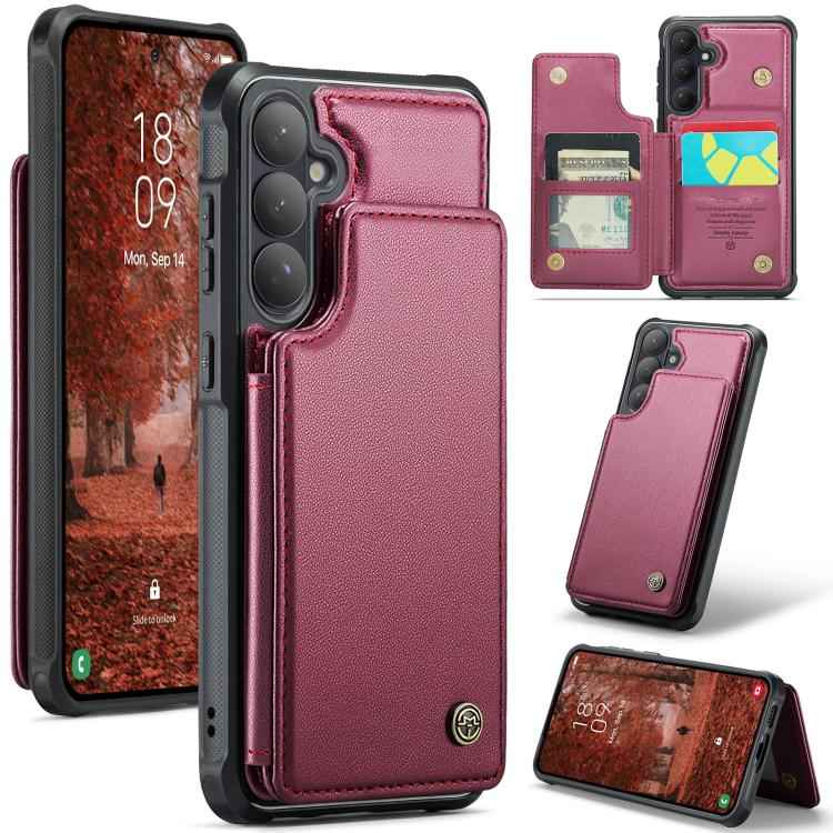 CaseMe C22 Card Slots Holder RFID Anti-theft Phone Case, For Samsung Galaxy S26+ 5G, For Samsung Galaxy S26 Ultra 5G, For Samsung Galaxy S26 5G, For Samsung Galaxy S25 Edge 5G, For Samsung Galaxy A56, For Samsung Galaxy A36, For Samsung Galaxy S25 5G  ...