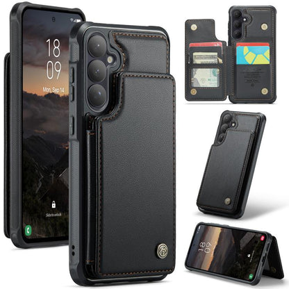 CaseMe C22 Card Slots Holder RFID Anti-theft Phone Case, For Galaxy S26 FE 5G, For Galaxy Z Fold8 Ultra 5G, For Samsung Galaxy S26+ 5G, For Samsung Galaxy S26 Ultra 5G, For Samsung Galaxy S26 5G, For Samsung Galaxy A57 5G, For Samsung Galaxy A37 5G    ...