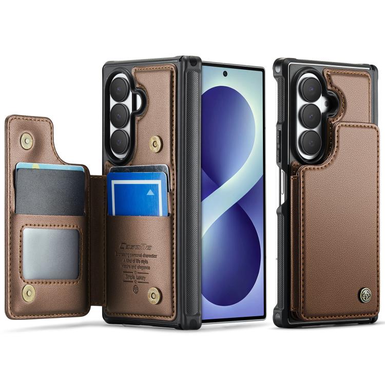 CaseMe C22 Card Slots Holder RFID Anti-theft Phone Case, For Galaxy S26 FE 5G, For Galaxy Z Fold8 Ultra 5G, For Samsung Galaxy S26+ 5G, For Samsung Galaxy S26 Ultra 5G, For Samsung Galaxy S26 5G, For Samsung Galaxy A57 5G, For Samsung Galaxy A37 5G    ...