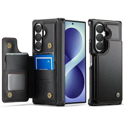 CaseMe C22 Card Slots Holder RFID Anti-theft Phone Case, For Galaxy S26 FE 5G, For Galaxy Z Fold8 Ultra 5G, For Samsung Galaxy S26+ 5G, For Samsung Galaxy S26 Ultra 5G, For Samsung Galaxy S26 5G, For Samsung Galaxy A57 5G, For Samsung Galaxy A37 5G    ...