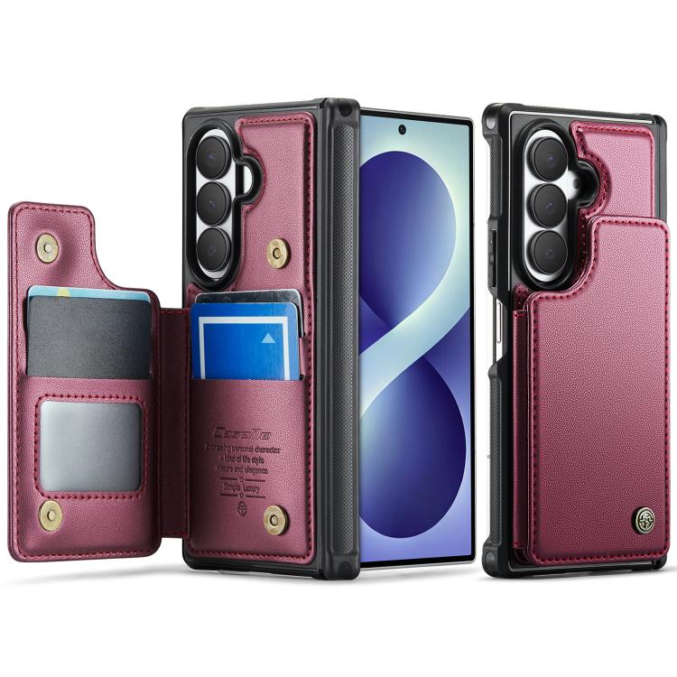CaseMe C22 Card Slots Holder RFID Anti-theft Phone Case, For Galaxy S26 FE 5G, For Galaxy Z Fold8 Ultra 5G, For Samsung Galaxy S26+ 5G, For Samsung Galaxy S26 Ultra 5G, For Samsung Galaxy S26 5G, For Samsung Galaxy A57 5G, For Samsung Galaxy A37 5G    ...