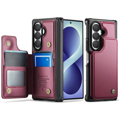 CaseMe C22 Card Slots Holder RFID Anti-theft Phone Case, For Galaxy S26 FE 5G, For Galaxy Z Fold8 Ultra 5G, For Samsung Galaxy S26+ 5G, For Samsung Galaxy S26 Ultra 5G, For Samsung Galaxy S26 5G, For Samsung Galaxy A57 5G, For Samsung Galaxy A37 5G    ...