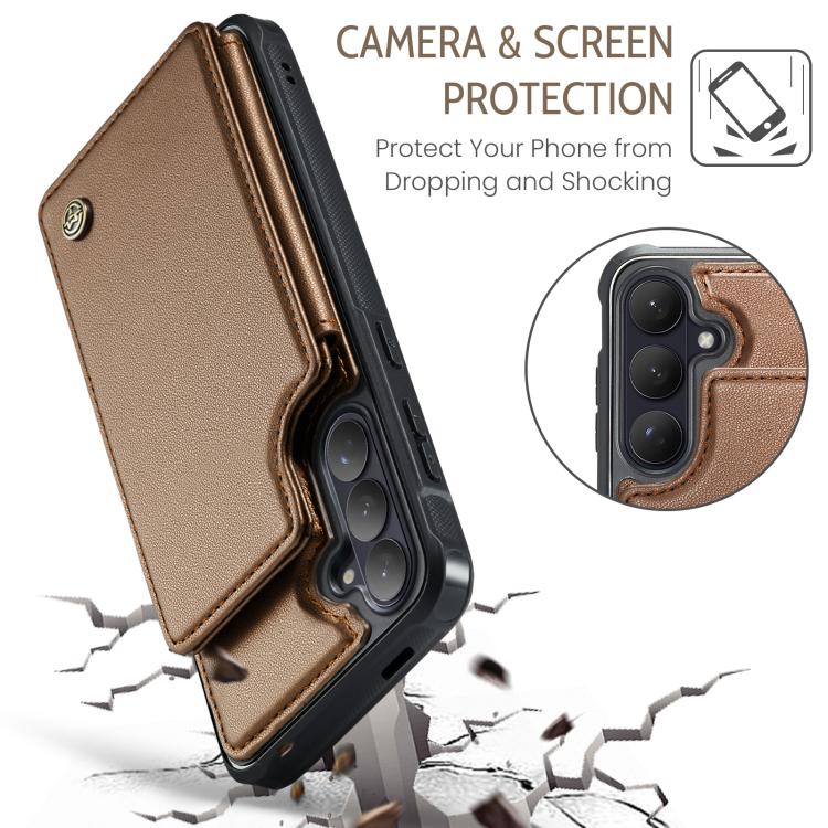CaseMe C22 Card Slots Holder RFID Anti-theft Phone Case, For Galaxy S26 FE 5G, For Galaxy Z Fold8 Ultra 5G, For Samsung Galaxy S26+ 5G, For Samsung Galaxy S26 Ultra 5G, For Samsung Galaxy S26 5G, For Samsung Galaxy A57 5G, For Samsung Galaxy A37 5G    ...