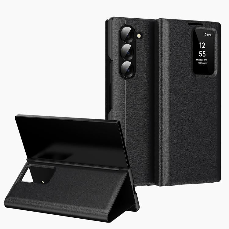 Smart View Window Leather Phone Case with Card Slot, For Samsung Galaxy A16 5G, For Samsung Galaxy S24 FE 5G, For Samsung Galaxy Z Fold6 5G, For Samsung Galaxy A55, For Samsung Galaxy S24 Ultra 5G, For Samsung Galaxy S24+ 5G, For Samsung Galaxy S24 5G ...