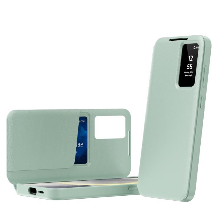 Smart View Window Leather Phone Case with Card Slot, For Galaxy S25 FE 5G, For Galaxy A17, For Galaxy Z Fold7 5G, For Galaxy S25 Edge 5G, For Galaxy A56 5G, For Samsung Galaxy S25 5G, For Samsung Galaxy S25+ 5G, For Samsung Galaxy S25 Ultra 5G