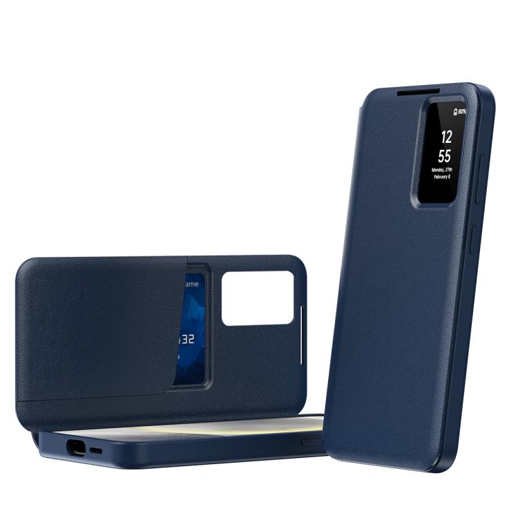 Smart View Window Leather Phone Case with Card Slot, For Galaxy S25 FE 5G, For Galaxy A17, For Galaxy Z Fold7 5G, For Galaxy S25 Edge 5G, For Galaxy A56 5G, For Samsung Galaxy S25 5G, For Samsung Galaxy S25+ 5G, For Samsung Galaxy S25 Ultra 5G