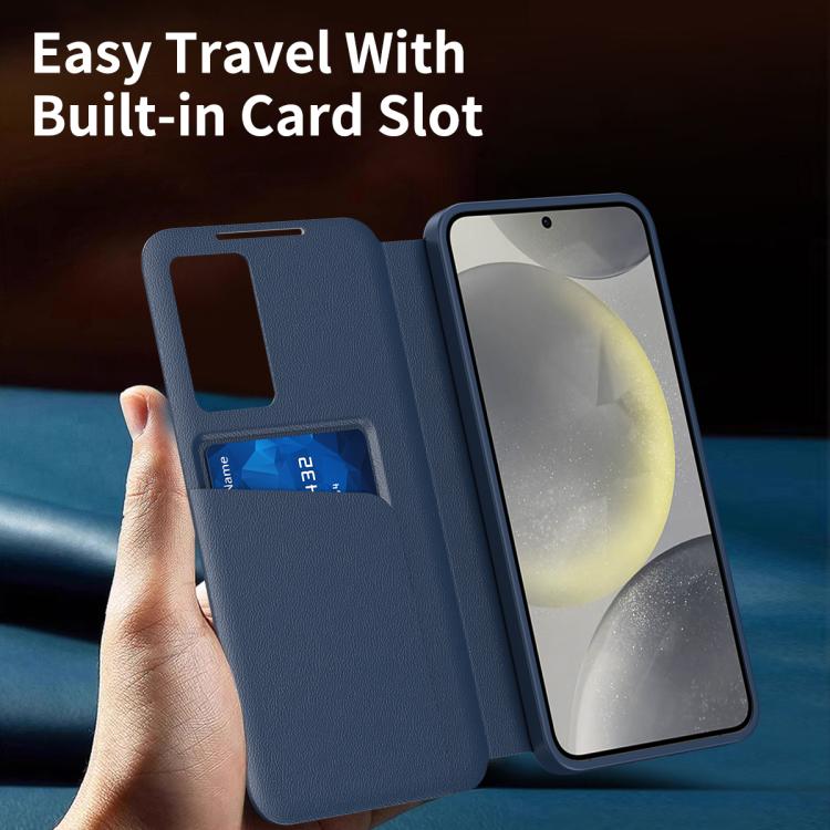 Smart View Window Leather Phone Case with Card Slot, For Galaxy S25 FE 5G, For Galaxy A17, For Galaxy Z Fold7 5G, For Galaxy S25 Edge 5G, For Galaxy A56 5G, For Samsung Galaxy S25 5G, For Samsung Galaxy S25+ 5G, For Samsung Galaxy S25 Ultra 5G