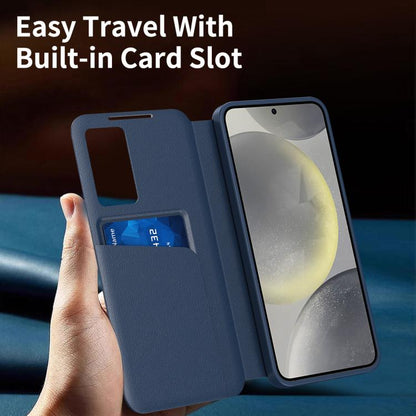 Smart View Window Leather Phone Case with Card Slot, For Galaxy S25 FE 5G, For Galaxy A17, For Galaxy Z Fold7 5G, For Galaxy S25 Edge 5G, For Galaxy A56 5G, For Samsung Galaxy S25 5G, For Samsung Galaxy S25+ 5G, For Samsung Galaxy S25 Ultra 5G