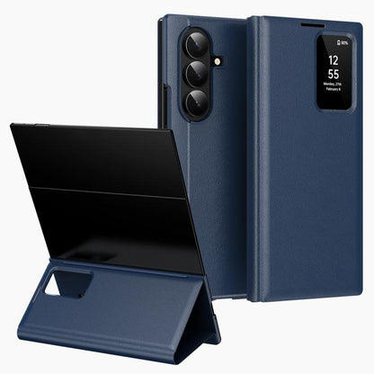 Smart View Window Leather Phone Case with Card Slot, For Galaxy Z Fold8 5G, For Galaxy S26 FE 5G, For Galaxy Fold8 Ultra 5G, For Galaxy Z TriFold, For Galaxy S26 Ultra 5G, For Galaxy A57 5G, For Galaxy A37 5G, For Galaxy A27 5G