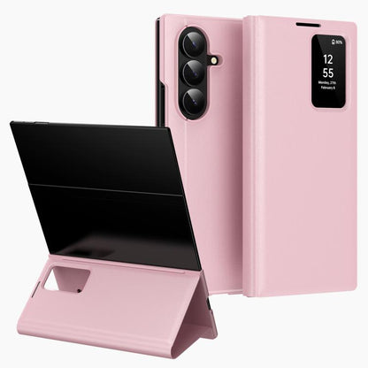Smart View Window Leather Phone Case with Card Slot, For Galaxy Z Fold8 5G, For Galaxy S26 FE 5G, For Galaxy Fold8 Ultra 5G, For Galaxy Z TriFold, For Galaxy S26 Ultra 5G, For Galaxy A57 5G, For Galaxy A37 5G, For Galaxy A27 5G