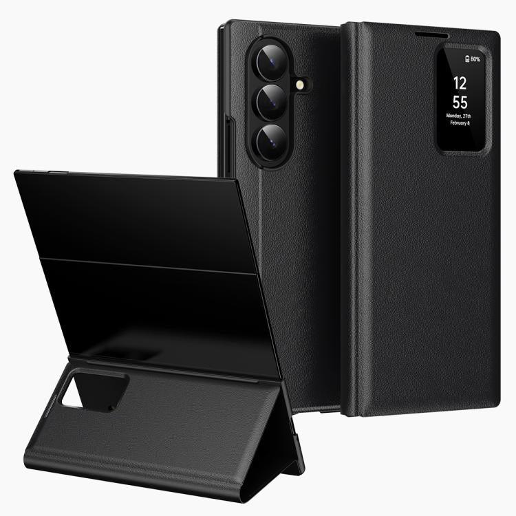 Smart View Window Leather Phone Case with Card Slot, For Galaxy Z Fold8 5G, For Galaxy S26 FE 5G, For Galaxy Fold8 Ultra 5G, For Galaxy Z TriFold, For Galaxy S26 Ultra 5G, For Galaxy A57 5G, For Galaxy A37 5G, For Galaxy A27 5G
