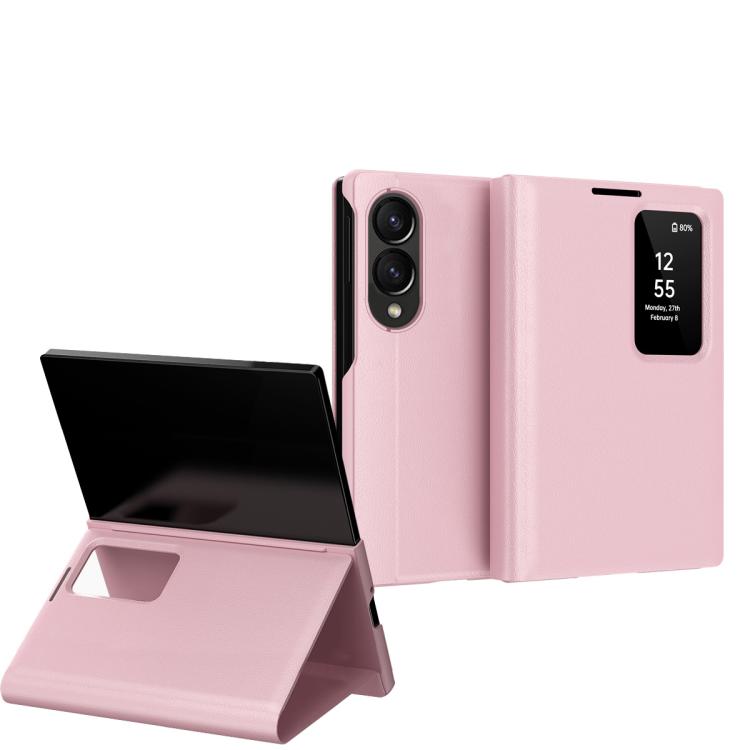 Smart View Window Leather Phone Case with Card Slot, For Galaxy Z Fold8 5G, For Galaxy S26 FE 5G, For Galaxy Fold8 Ultra 5G, For Galaxy Z TriFold, For Galaxy S26 Ultra 5G, For Galaxy A57 5G, For Galaxy A37 5G, For Galaxy A27 5G