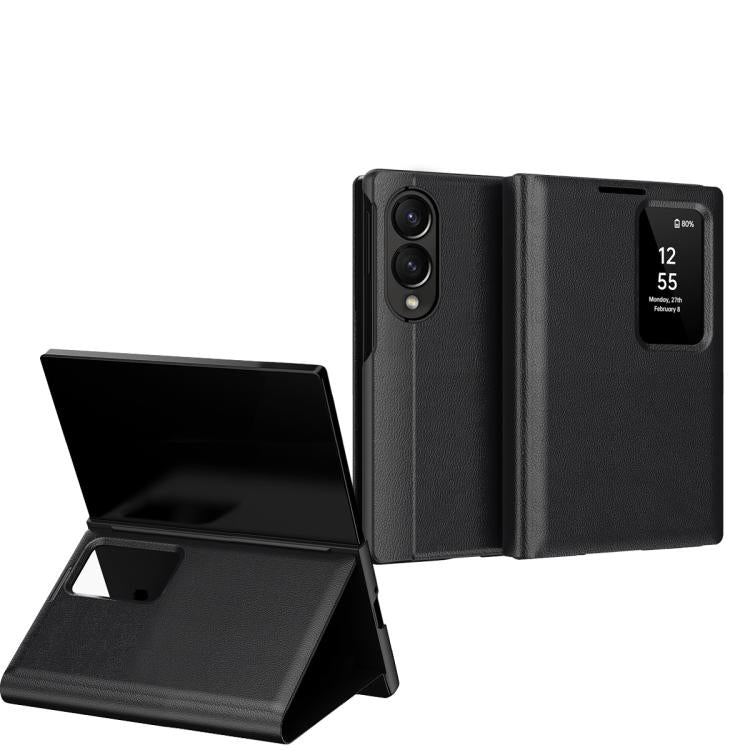 Smart View Window Leather Phone Case with Card Slot, For Galaxy Z Fold8 5G, For Galaxy S26 FE 5G, For Galaxy Fold8 Ultra 5G, For Galaxy Z TriFold, For Galaxy S26 Ultra 5G, For Galaxy A57 5G, For Galaxy A37 5G, For Galaxy A27 5G
