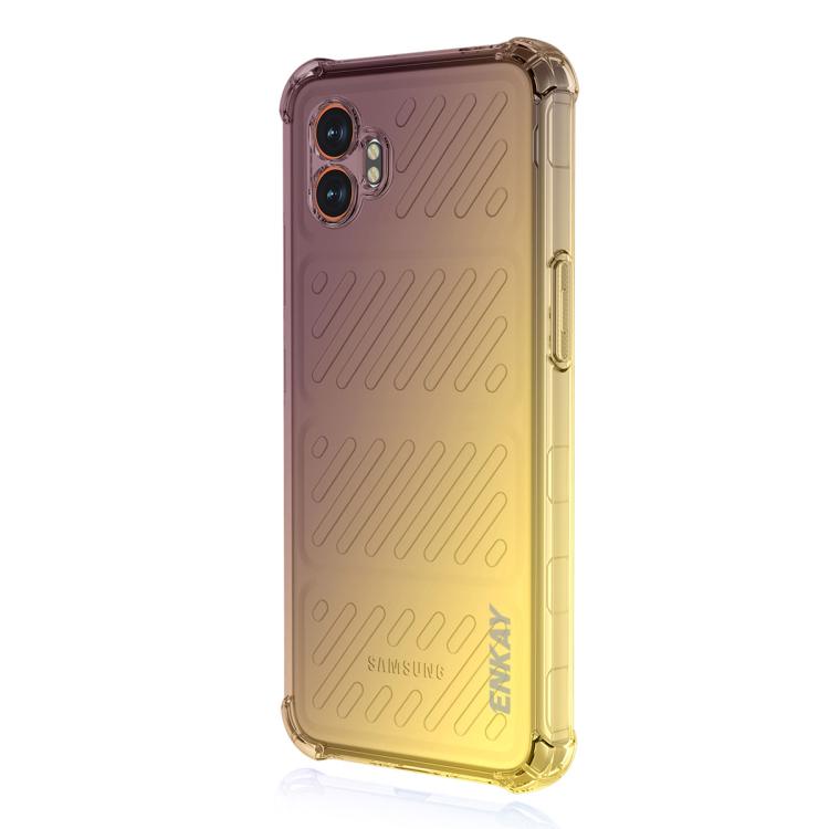 ENKAY Hat-Prince Gradient Airbag TPU Phone Case, For Samsung Galaxy A57, For Galaxy A27 5G, For Galaxy A08 / A07 4G, For Samsung Galaxy M56, For Samsung Galaxy S25 Edge 5G, For Samsung Galaxy A56 5G, For Samsung Galaxy A26 5G, For Samsung Galaxy A36 5G...