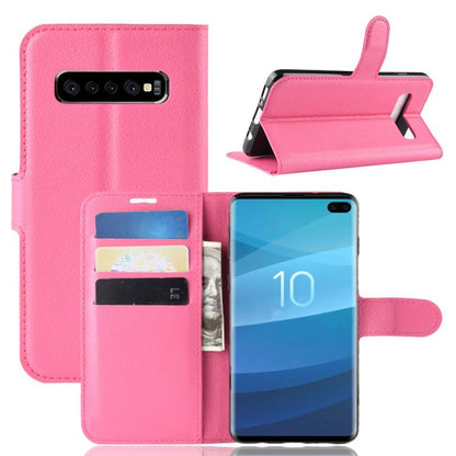 Litchi Texture Horizontal Flip Leather Phone Case with Holder, For Galaxy S25+ 5G, For Galaxy S25 Ultra 5G, For Galaxy A16 5G, For Galaxy Xcover7 Pro, For Galaxy S10 5G 6.7