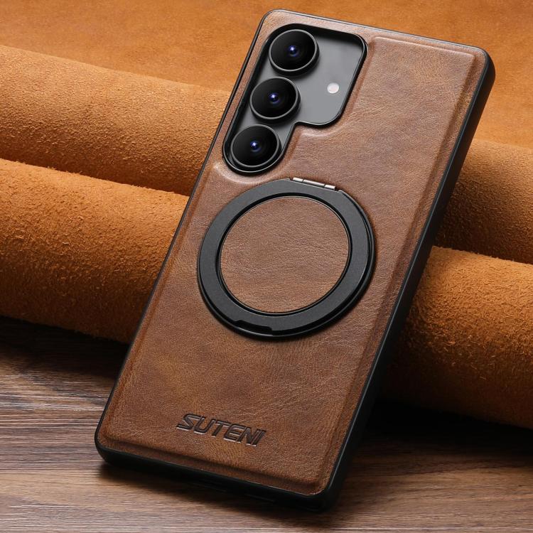 Suteni G3 Oil Wax 360 Rotation Holder MagSafe Back Phone Case, For Samsung Galaxy S26 Ultra 5G, For Samsung Galaxy S25 5G, For Samsung Galaxy S25+ 5G, For Samsung Galaxy S25 Ultra 5G, For Samsung Galaxy S24 Ultra 5G, For Samsung Galaxy S24+ 5G         ...