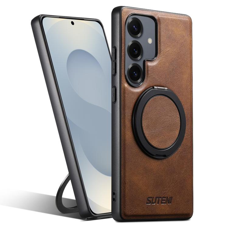 Suteni G3 Oil Wax 360 Rotation Holder MagSafe Back Phone Case, For Samsung Galaxy S26 Ultra 5G, For Samsung Galaxy S25 5G, For Samsung Galaxy S25+ 5G, For Samsung Galaxy S25 Ultra 5G, For Samsung Galaxy S24 Ultra 5G, For Samsung Galaxy S24+ 5G         ...