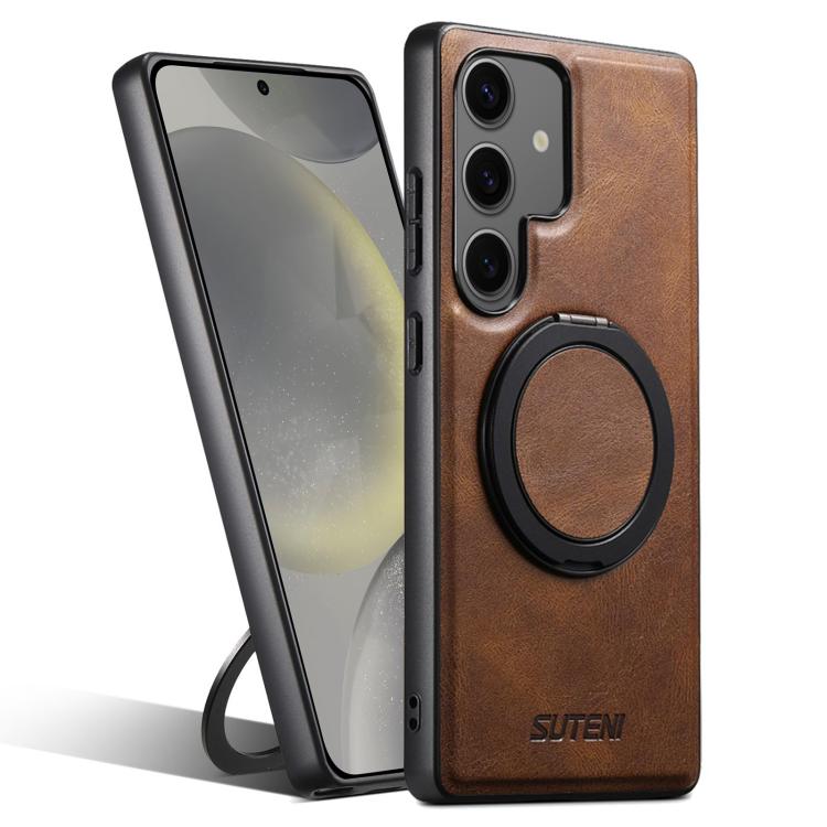 Suteni G3 Oil Wax 360 Rotation Holder MagSafe Back Phone Case, For Samsung Galaxy S26 Ultra 5G, For Samsung Galaxy S25 5G, For Samsung Galaxy S25+ 5G, For Samsung Galaxy S25 Ultra 5G, For Samsung Galaxy S24 Ultra 5G, For Samsung Galaxy S24+ 5G         ...