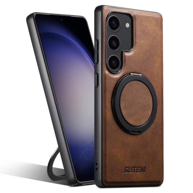 Suteni G3 Oil Wax 360 Rotation Holder MagSafe Back Phone Case, For Samsung Galaxy S26 Ultra 5G, For Samsung Galaxy S25 5G, For Samsung Galaxy S25+ 5G, For Samsung Galaxy S25 Ultra 5G, For Samsung Galaxy S24 Ultra 5G, For Samsung Galaxy S24+ 5G         ...