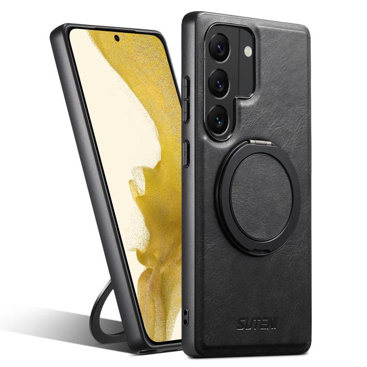 Suteni G3 Oil Wax 360 Rotation Holder MagSafe Back Phone Case, For Samsung Galaxy S26 Ultra 5G, For Samsung Galaxy S25 5G, For Samsung Galaxy S25+ 5G, For Samsung Galaxy S25 Ultra 5G, For Samsung Galaxy S24 Ultra 5G, For Samsung Galaxy S24+ 5G         ...