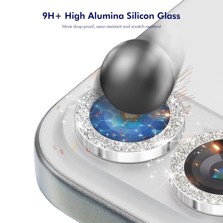 ENKAY Hat-Prince 9H Rear Camera Lens Glitter Aluminium Alloy Tempered Glass Film