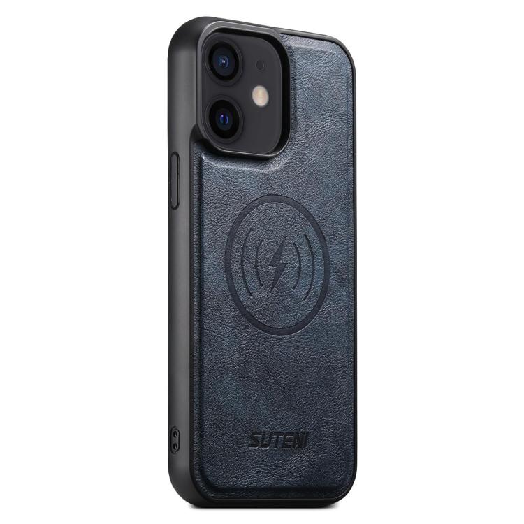 Suteni G5 Cowhide Leather MagSafe Magnetic Phone Case
