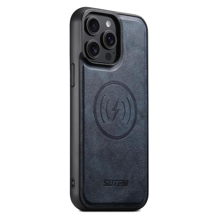 Suteni G5 Cowhide Leather MagSafe Magnetic Phone Case