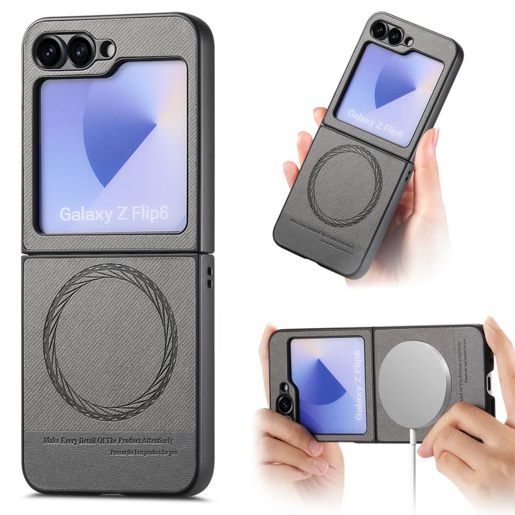 Twill Fabric Leather Skin Magnetic Back Phone Case