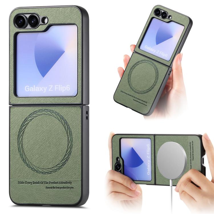 Twill Fabric Leather Skin Magnetic Back Phone Case