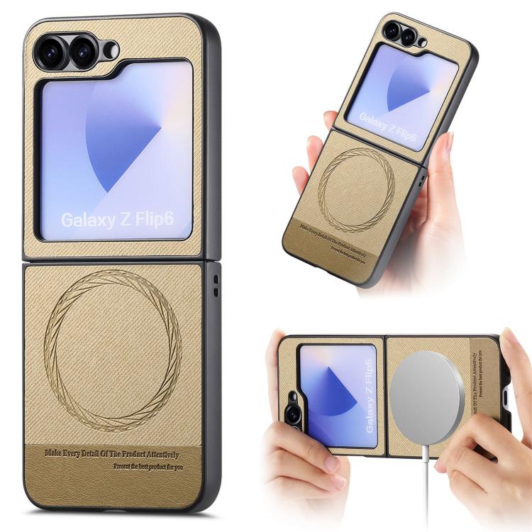 Twill Fabric Leather Skin Magnetic Back Phone Case